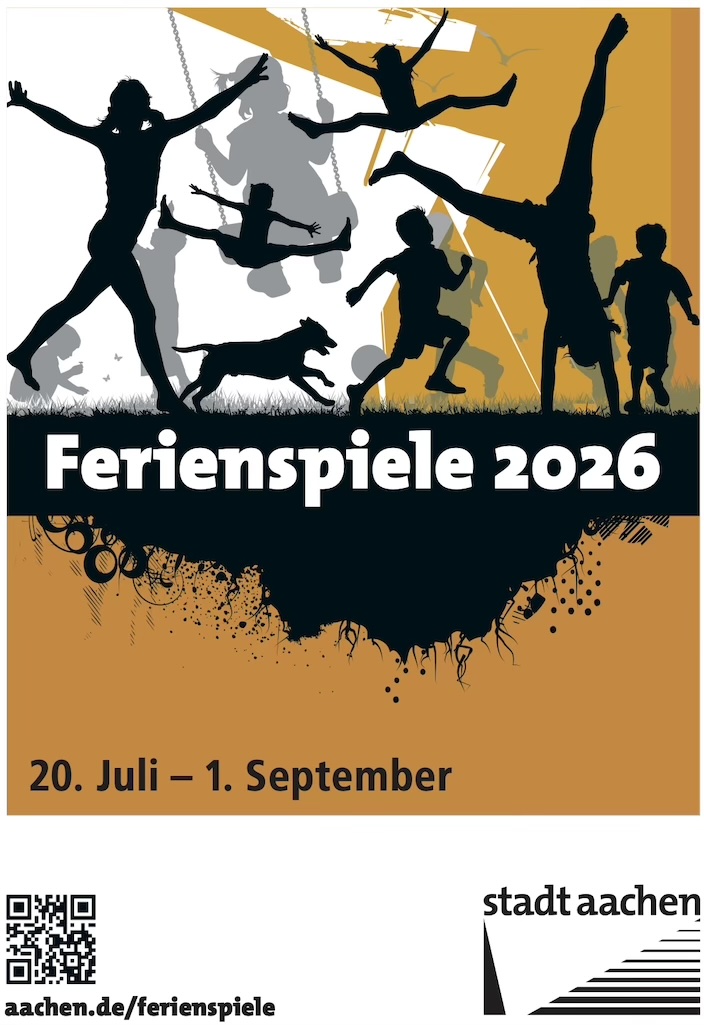 Fyler Ferienspiele Deckblatt: Sportliche Schatten von Jugendlichen